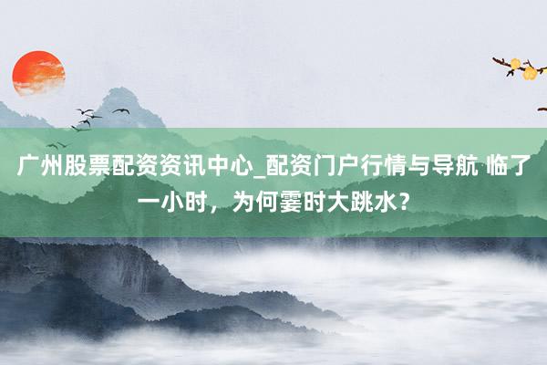 广州股票配资资讯中心_配资门户行情与导航 临了一小时，为何霎时大跳水？
